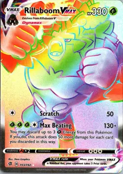 2020 Sword & Shield - Rebel Clash Rillaboom VMAX VMAX/Rare Rainbow #193 - Image 1