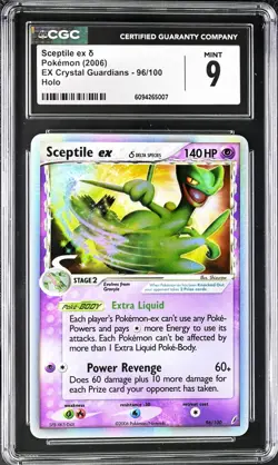 CGC 9 Sceptile ex Crystal Guardians Delta Species 96/100 Holo Pokemon Card psa - Image 1
