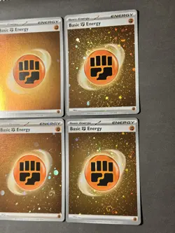 Basic Fighting Energy Cosmic Holo SWIRL SVE 006 Pokemon 151 lot of 4 - Image 4
