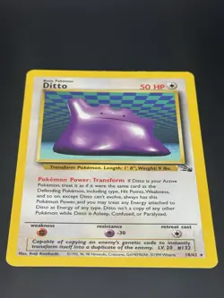 Ditto 18/62 Pokemon TCG WOTC Base Set Fossil Non Holo - Image 3