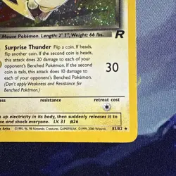 Dark Raichu 83/82 Team Rocket-Unlimited Edition Holo Pokemon LP - Image 4