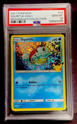 2021 Pokemon McDonald's Collection #17 SQUIRTLE HOLO PSA 10 GEM MINT - Image 1