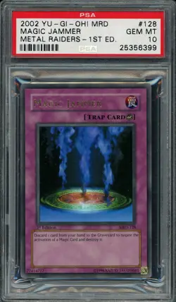 2002 Yu-Gi-Oh! MRD-128 1st Edition Magic Jammer NA English PSA 10 GEM MINT - Image 1