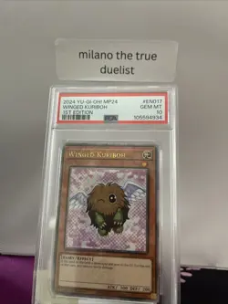 Yu-Gi-Oh! Anniversary MP24-EN017 Winged Kuriboh Quarter Century Rare QCR PSA 10 - Image 1
