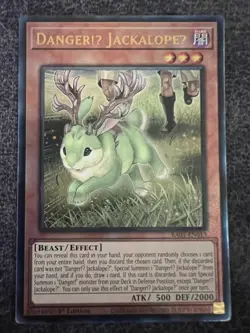 Yugioh Danger!U JackalopeU RA01-EN013 Ultimate Rare 1st Edition NM - Image 1