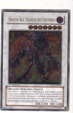 1 Carte Yu-Gi-Oh! Dragon Aile, Seigneur des Explosions Ultimate Rare RGBT-FR040 - Image 1