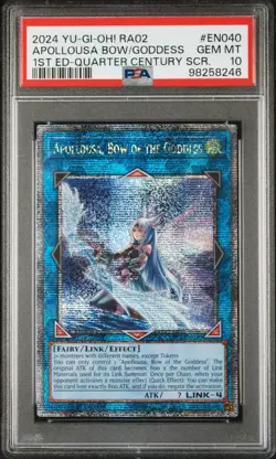 2024 PSA 10 YUGIOH 25TH 1ST ED QC STARLIGHT RARE APOLLOUSA BOW OF THE GODDESS - Image 1