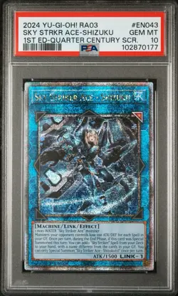 2024 PSA 10 YUGIOH MP24 25TH QC SECRET RARE SKY STRIKER ACE SHIZUKU 💫 - Image 1
