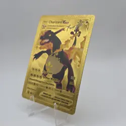 Pokemon Charizard VMAX 330hp Gigantamax Gold Foil Fan Art Collector Card - Image 3