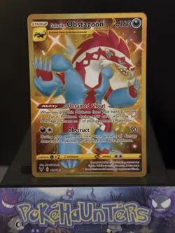 Pokemon Card Galarian Obstagoon 198/185 Secret Rare Vivid Voltage Near Mint - Image 1