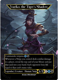 Yuriko, the Tiger's Shadow - Full Art Altered Art Custom Cards - Image 1