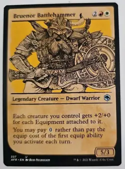 MTG Magic The Gathering Card Bruenor Battlehammer Legendary Creature Dwarf AFR - Image 1