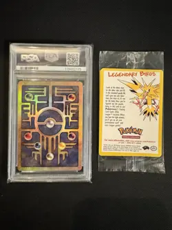 Pokemon Ancient Mew 2000 Movie Promo PSA 9 & Legendary Birds Card (Sealed) - Image 2