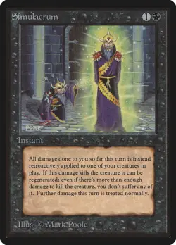 Simulacrum Beta HEAVILY PLD Black Uncommon MAGIC THE GATHERING MTG CARD ABUGames - Image 1