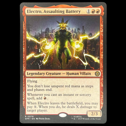 Magic The Gathering Electro, Assaulting Battery #76 Marvel's Spider-Man Rare - Image 1