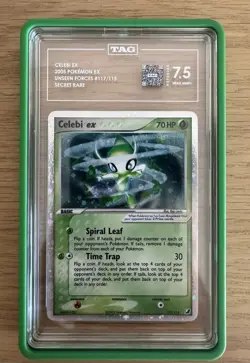 Pokemon TCG Celebi EX Unseen Forces Holo Card 117/115 Secret Rare TAG 7.5 - Image 1