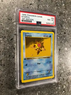 Pokemon TCG Cards 1st Edition Base Set Staryu 65/102 PSA 8 NM-MT - Image 3
