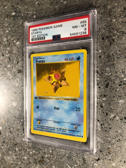 Pokemon TCG Cards 1st Edition Base Set Staryu 65/102 PSA 8 NM-MT - Image 4