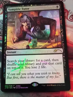 Magic MTG Judge Promo FOIL Vampiric Tutor J18 NEAR MINT NM - Image 1