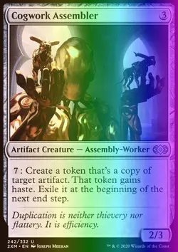 MTG Magic the Gathering Cogwork Assembler (242/415) Double Masters NM FOIL - Image 1
