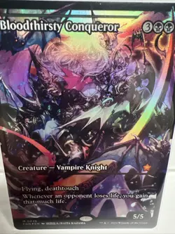 MTG Magic the Gathering Bloodthirsty Conqueror 426 Foundations LP FOIL - Image 4