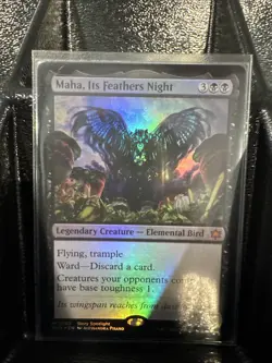 MTG Maha, Its Feathers Night - Foil, NM-Mint, English Bloomburrow - Image 1