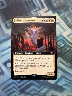 MTG Extended Art Sliver Gravemother NM Unplayed Commander Masters - Image 1