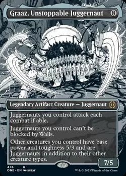 1 x Graaz, Unstoppable Juggernaut - Step-and-Compleat Foil - Borderless Manga - - Image 1