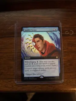 MTG Spider-Man Spider-Sense 0284 Extended Art Foil Buy-a-Box Promo NEW - Image 1