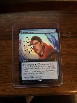 MTG Spider-Man Spider-Sense 0284 Extended Art Foil Buy-a-Box Promo NEW - Image 2