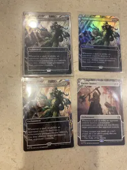 Magic The Gathering Lot Of 4 Regular Foil Confetti Anime Karmic Justice Cards - Image 1