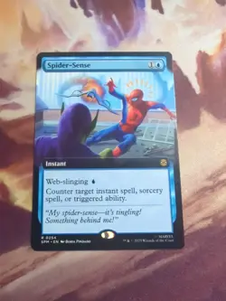 2025 Magic The Gathering MTG Marvel SPM EN #R 0254 Borderless Spider-Sense AK001 - Image 1
