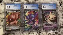 3 Graded Pokemon Cards - Image 1