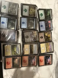 Mtg Booster Box Land Lot 500 Total Or 100 Each. All NM. Land Bulk - Image 1
