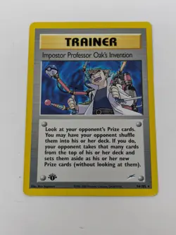 Pokemon-Imposter Professor Oaks Invention 94/105 1st Edition - Neo Destiny- LP - Image 1