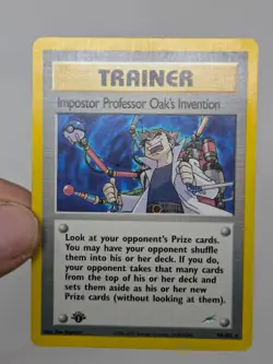 Pokemon-Imposter Professor Oaks Invention 94/105 1st Edition - Neo Destiny- LP - Image 3