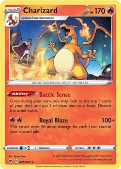 CHARIZARD - 025/185 - Pokemon TCG Vivid Voltage (2020) - NM - Rare - Image 1