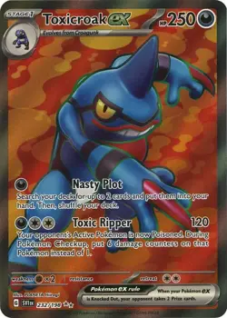 Toxicroak ex - 232/198 - Scarlet & Violet - Pokemon TCG - NM - Full Art - HOLO - Image 1