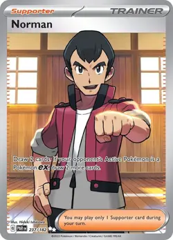 Norman - 237/182 - Pokemon TCG Paradox Rift (2023) - NM - Full Art - HOLO - Image 1