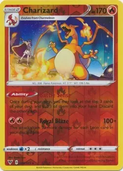 Charizard 025/185 - Pokemon TCG Vivid Voltage (2020) - LP - Reverse Holo - Rare - Image 1