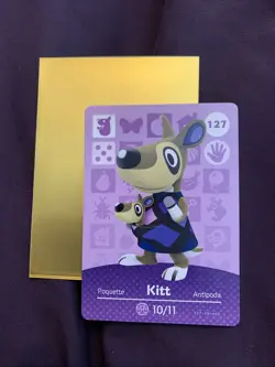 Animal Crossing Amiibo Card Series 2 Kitt #127 127-FB-AOE LP Ships Fast - Image 1