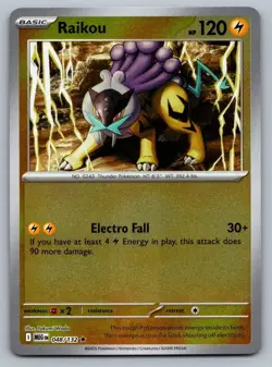 Raikou - ME01: Mega Evolution - 048/132 - Pokemon TCG - NM - Reverse Holo Rare - Image 1