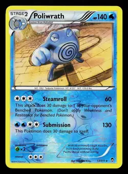 Poliwrath - 17/111 - Furious Fists - Pokemon TCG - LP - Reverse Holo Rare - Image 1