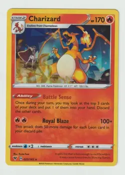 Charizard 025/185 - Pokemon TCG Vivid Voltage (2020) - LP - Cracked Ice Holo - Image 1