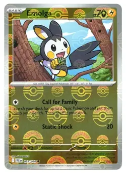 Emolga - 029/086 - Black Bolt - Poke Ball Pattern - Pokemon TCG - NM - Image 1
