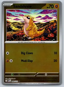 Sandshrew - 068/132 - ME01: Mega Evolution - Reverse Holo - Pokemon TCG - NM - Image 1