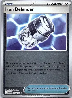 Iron Defender - 118/132 - ME01: Mega Evolution - Pokemon TCG - NM - Reverse Holo - Image 1