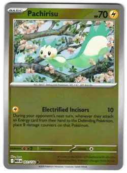 Pachirisu - 051/132 - Mega Evolution - Pokemon TCG - NM - Reverse Holo - Image 1