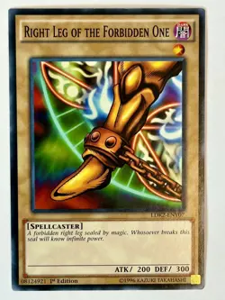 Yu-Gi-Oh! TCG Right Leg of the Forbidden One Legend of Blue Eyes White Dragon... - Image 1