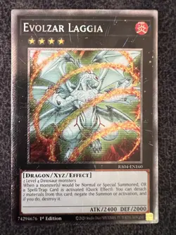 Yugioh Evolzar Laggia RA04-EN160 Platinum Secret Rare 1st Edition NM - Image 1